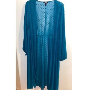 LIKE NEW TEAL KIMONO 💙